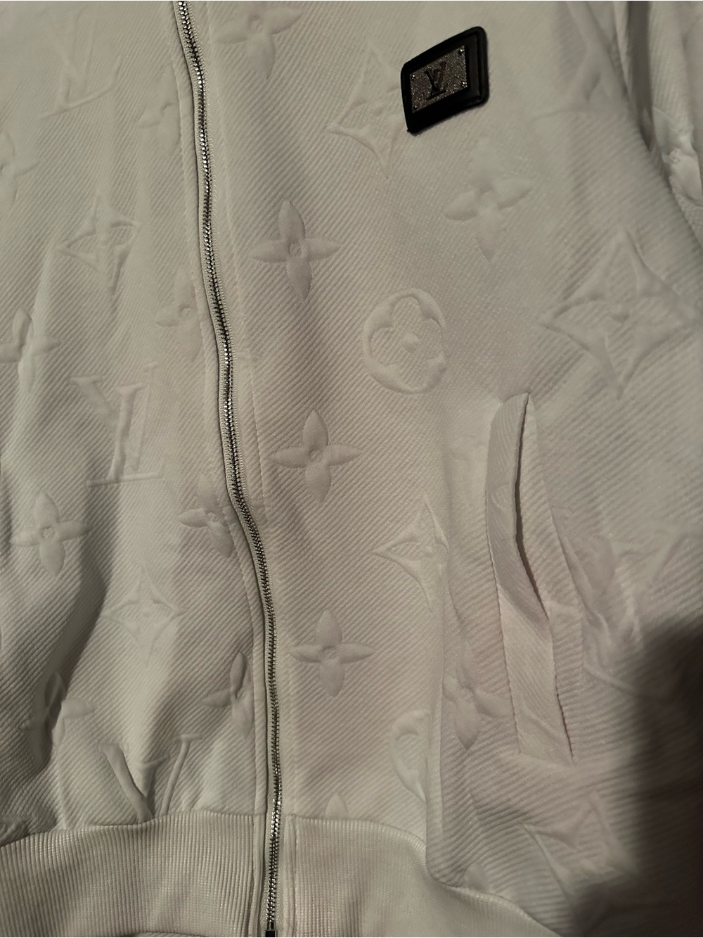 White Monogram Track Jacket & Joggers Set - Picture 4 of 10